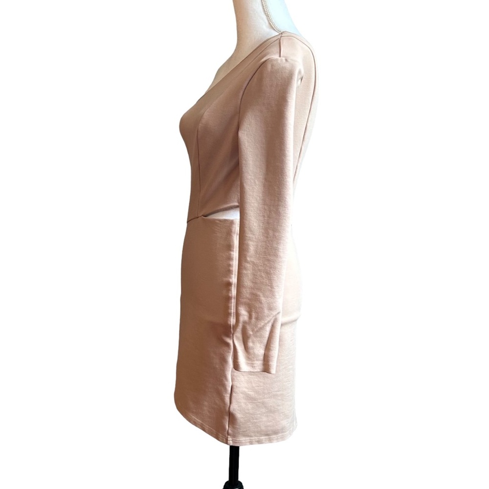NBD Jackie Mini One Shoulder Cut Out Side Dress Woman SZ Small in Taupe - Picture 5 of 11